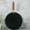 Add2cart 22.86 cm Wooden Handle Iron Concave Tawas, Roti Tawas, and Dosa Tawas...
