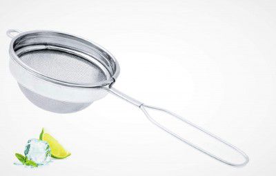 ADD2CART Multifunctional Stainless Steel Strainer, Ultra Fine Mesh, Long Handle, Non-Scratch Rim, Tea Coffee Cocktail Juice Sifter, CHALANI
