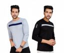 ADDIZ Regular Fit Polyester Men's T-Shirt (Pack of 2)...
