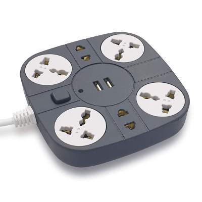 ADDMAX Extension Cord with USB Port Multi Plug Extension Board for Home Office