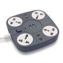 ADDMAX Extension Cord with USB Port Multi Plug Extension Board for Home Office...