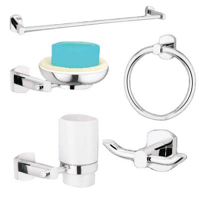 Adeptt Spa Series Zinc Material Accessories Set (Silver)