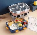 ADICHAI Leak Proof 3 Compartment Stainless Steel Lunch Boxes Tiffin Box for Adult Kids 3 Containers Lunch Box (750 ml)...