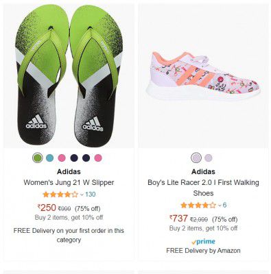 Adidas Footwear upto 75% off