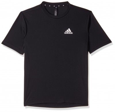 Adidas Men's Geometric Fitted T-Shirt (HZ8970_Black/White XL)