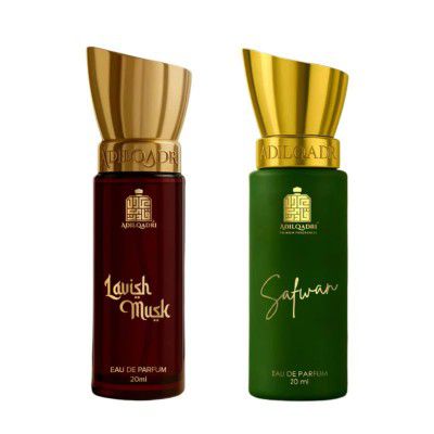 Adilqadri Lavish Musk & Safwan Eau De Parfum Combo for Men & Women, 20ml Each 