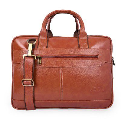 ADISA Laptop Messenger Office Bag Briefcase for Work for Men (LB6050-TAN)
