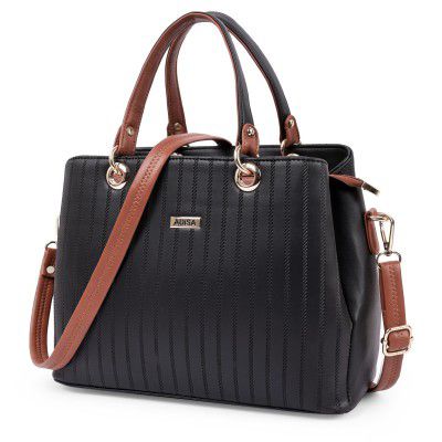 ADISA texture stripes handbag shoulder bag for women and girls with sling belt