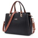 ADISA texture stripes handbag shoulder bag for women and girls with sling belt...