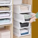 Aditya Polymers Wardrobe Organizer Foldable and Stackable Pack of 3 (3 Large Organizer Trays Basket)...
