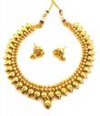 Adiva Pearl Choker 1 Gram Gold Jewellery Sets Metal Copper Alloy Traditional Necklace Earrings...