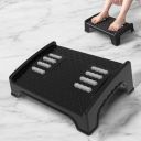 Adjustable Foot Rest for Office Chair with Acupressure Points and Roller, Promote Leg Circulation, Foot Rest under Table, Foot Stool for Home, Office Table, and Sofa (Unbreakable, Non-Slip Legs) (Blac...
