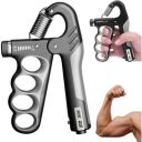 Adjustable Hand Gripper (5kg–100kg) | Metal Hand Gripper Combo with Counter for Hand Strength ...