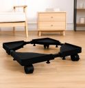 Adjustable Top Load Washing Machine Stand, Refrigerator Trolley Capacity 140 Kg Min-16.5X19.5 Max-25.5X32 (Black)...