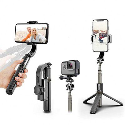 Adofys 3 in 1 Phone 1-Axis Handheld Gimbal Stabilizer with Bluetooth Wireless Remote, Auto Balance 360° Rotation Compatible with Samsung Galaxy S7/7 Plus /S8/8 plus/S9/9 Plus iOS and Android (Gi-L08)