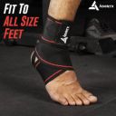 ADONYX Adustable Compression Foot Pain Relief Ankle Support (Black)...