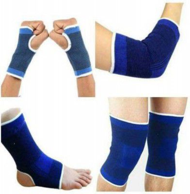 ADONYX Combo of Knee,Palm, Knee Support  (Blue)