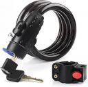ADONYX Lock Cable Locks with Complimentary Mounting Bracket, Cycle Lock...