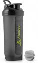 ADONYX Shaker Bottle with Whisk Ball | Gym 700 ml Shaker  (Pack of 1, Black, Plastic)...