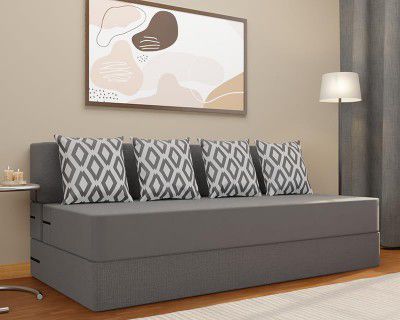 Adorn India Easy 4 Seater Sofa Cum Bed (Rhombus Pattern) Size 6' X 6' Ft (1 Year Warranty)