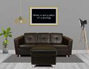 Adorn India Orchid Modular Sofa Set Leatherette (Black)...