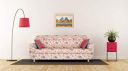 Adorn India Roselyn 3 Seater Sofa digitel Print (Beige)...