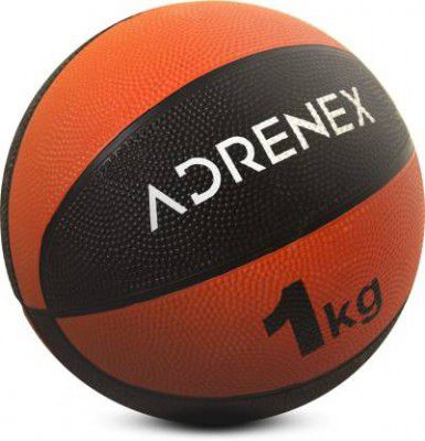 Adrenex by Flipkart 1kg Rubber MedicineBall (Weight: 1 kg, Red, Black)