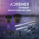Adrenex by Flipkart 20 kg Portable with Straight, Curl and Dumbbell Rods Home Gym Combo...