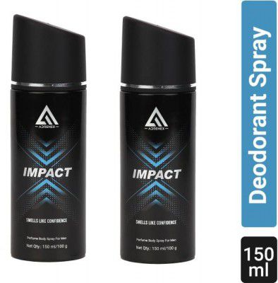 Adrenex Impact Perfume Body Spray - For Men (300 ml, Pack of 2)