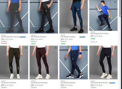 Adrenex Mens Track Pants Upto 87% off | Starts ₹172