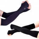 AdroitZ Black Uv sunburn skin tannig protection Arm sleeves_1...