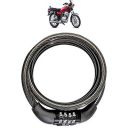AdroitZ Heavy Material Cable Lock/Helmet Lock/Bike Lock/Number Lock with 2 Key for Yamaha RX100_(Black)...