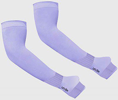 Adroitz Purple Uv Sunblock protection with thumb hole New Arm Sleeves |Arm Sleeves For Driving, Cycling, Tennis, Cricket, Football, Golf, Outdoor, Gym, Riding, Cooling Arm Sleeves for Men
