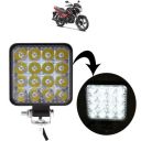 AdroitZ Square 16 LED Bike Headlight/Car Headlight/Driving Lamp for Hero Glamour Fi...