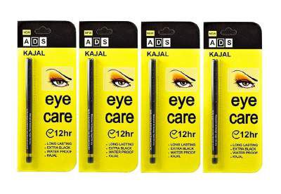 ADS Eyecare Kajal Pencil - Kajal for Eye Waterproof Black Combo Pack Colossal Super Black Colour