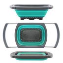 ADTALA Over-The-Sink Collapsible Colander, Food-Grade-Silicone Kitchen Strainer with Extendable Handles,Space-Saver?Folding Strainer for Kitchen?6-Quart Capacity, Dishwasher-Safe?BPA Free...