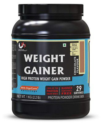 Advance MuscleMass Lab tested Weight Gainer with Enzyme Blend 5.1 G Protein 25.3 G Carbs Chocolate Flavour - 1 Kg/2.2 lb