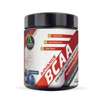 ADVANCE NUTRATECH Bcaa 200gm Amino Source with Shaker (Blueberry),Purple)