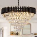 Adwait crystal Black glod polish metal 600mm | Ceiling Lamp  (Black, Gold)...