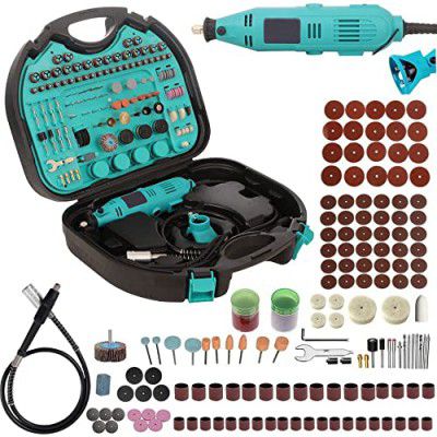 Aegon 130W Multifunctional Mini Rotary Die Grinder Kit with Flexible Shaft and 252 Pieces of Accessories