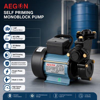 AEGON 1HP Self Priming Monoblock Water Pump | 220V Single Phase