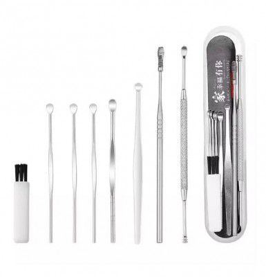 Aegon Ear Wax Cleaning Tool Kit | Earwax Removers | 8 in 1 Ear Cleaner Machine | Ear Pick Wax Cleaner | Ear Buds Cleaner for Wax Removal