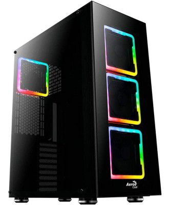 Aerocool TOR Pro – PC Box, E-ATX, Tempered Glass, 4 RGB Fans 14 cm