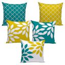 AEROHAVEN™ Set of 5 Multi Colored Decorative Throw Hand Made Velvet cushion covers (12" x 12" OR 30cm x 30cm)...
