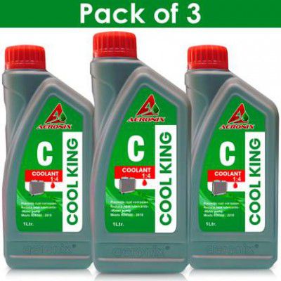 Aeronix Cool king 1:4 Expert Radiator coolant water Coolant Green  (1000 ml, Pack of 3)