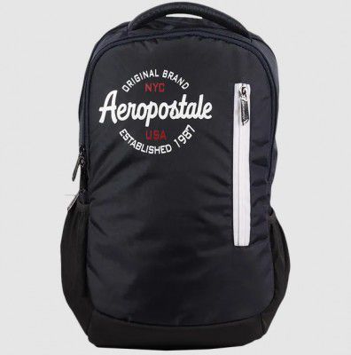 AEROPOSTALE Adventure Polyester Laptop Backpack(30 L, Waterproof, Black)