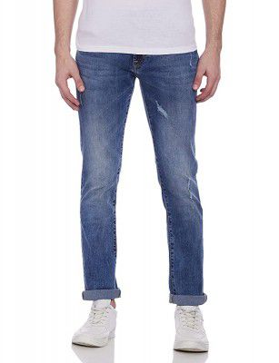 AEROPOSTALE Men Blue Skinny Fit Cotton Stretch Stone Washed Jeans