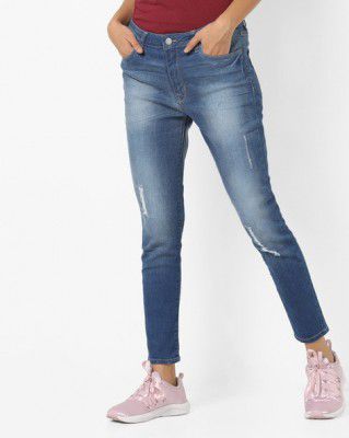 AEROPOSTALE Mid-Rise Slim Fit Light Distress Washed Jeans