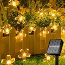 AERYS 75 Flower LED Fairy String Solar Silicon Flower 10 Meter Waterproof 8 Mode Outdoor/Indoor Waterproof Solar Powered Led String Light(Warmwhite)...