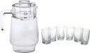 Afast Designer Jug Set of 1 with Stylish Glasses for Serving Water, Juice, Cold Drinks, and Other Drinking Bavrage, Glass 220 Ml, Jug 1800 Ml, Color- Transparent, Clear...